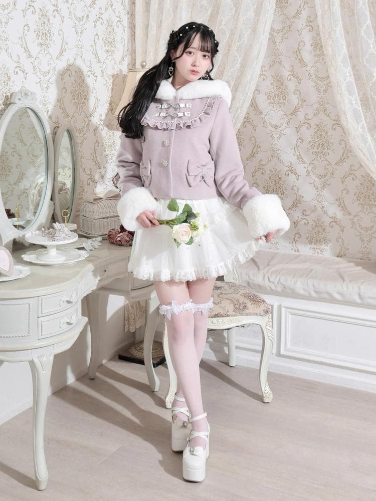 [NOEMIE]新品ヨークフリルドーリーショートコート