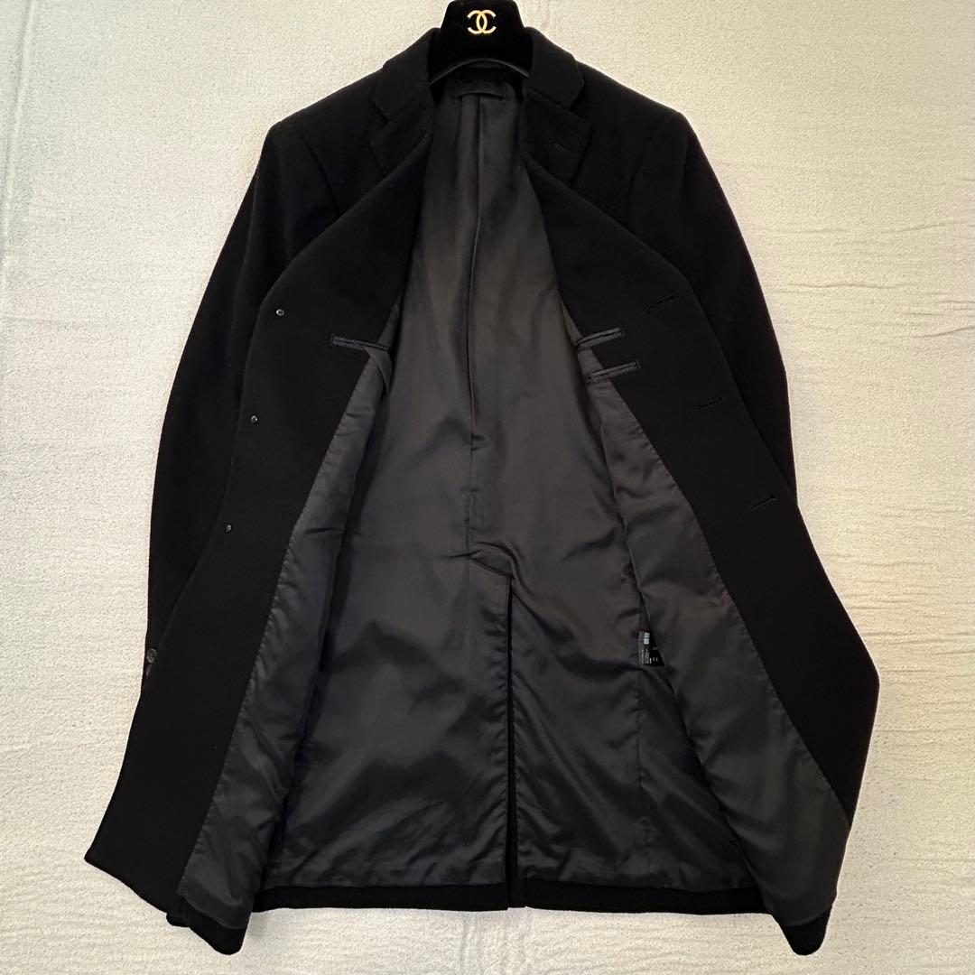 【未使用級】UNIQLO ウールカシミヤチェスターコート Lサイズ BLACK