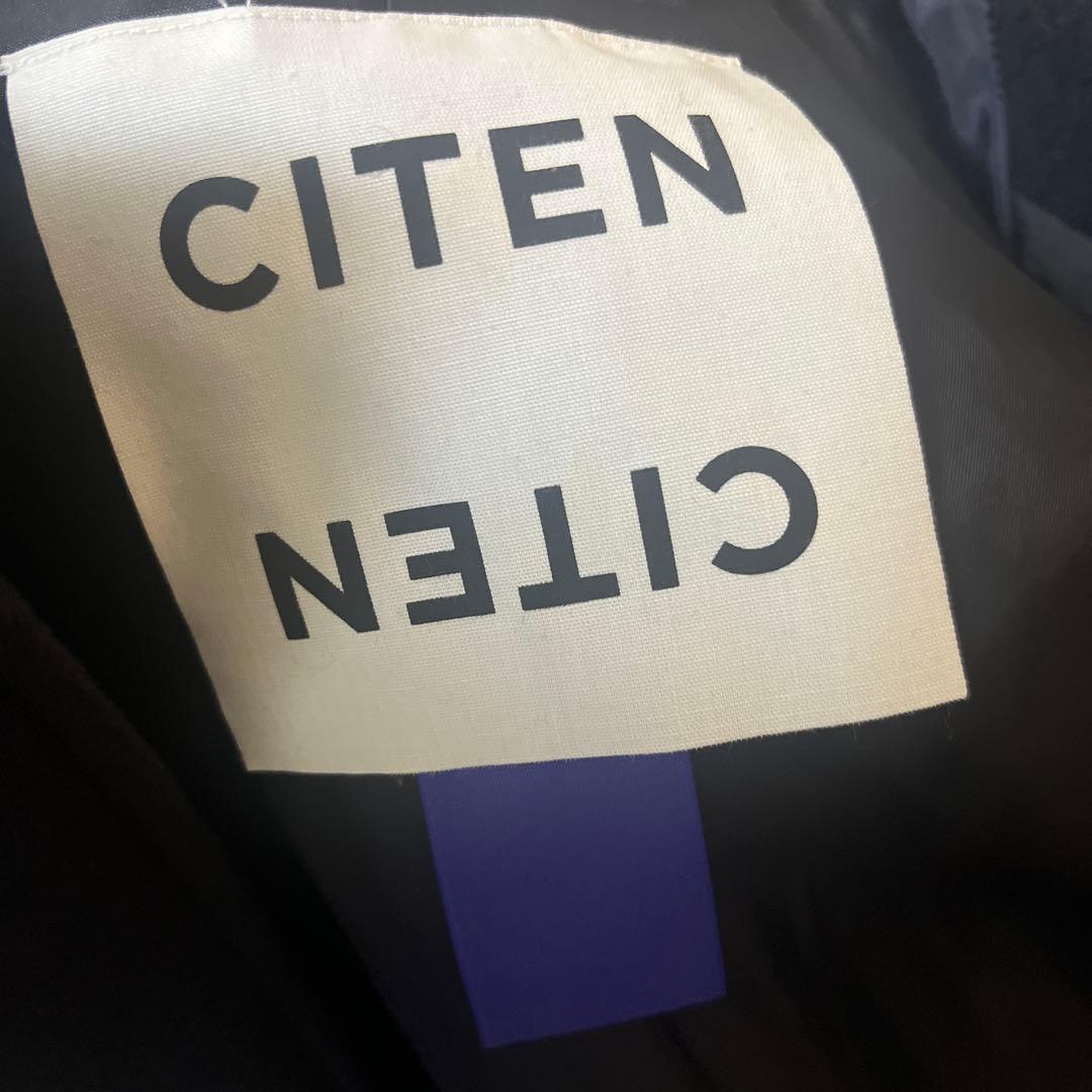 CITEN（シテン）ウール バルカラーコート L ネイビー