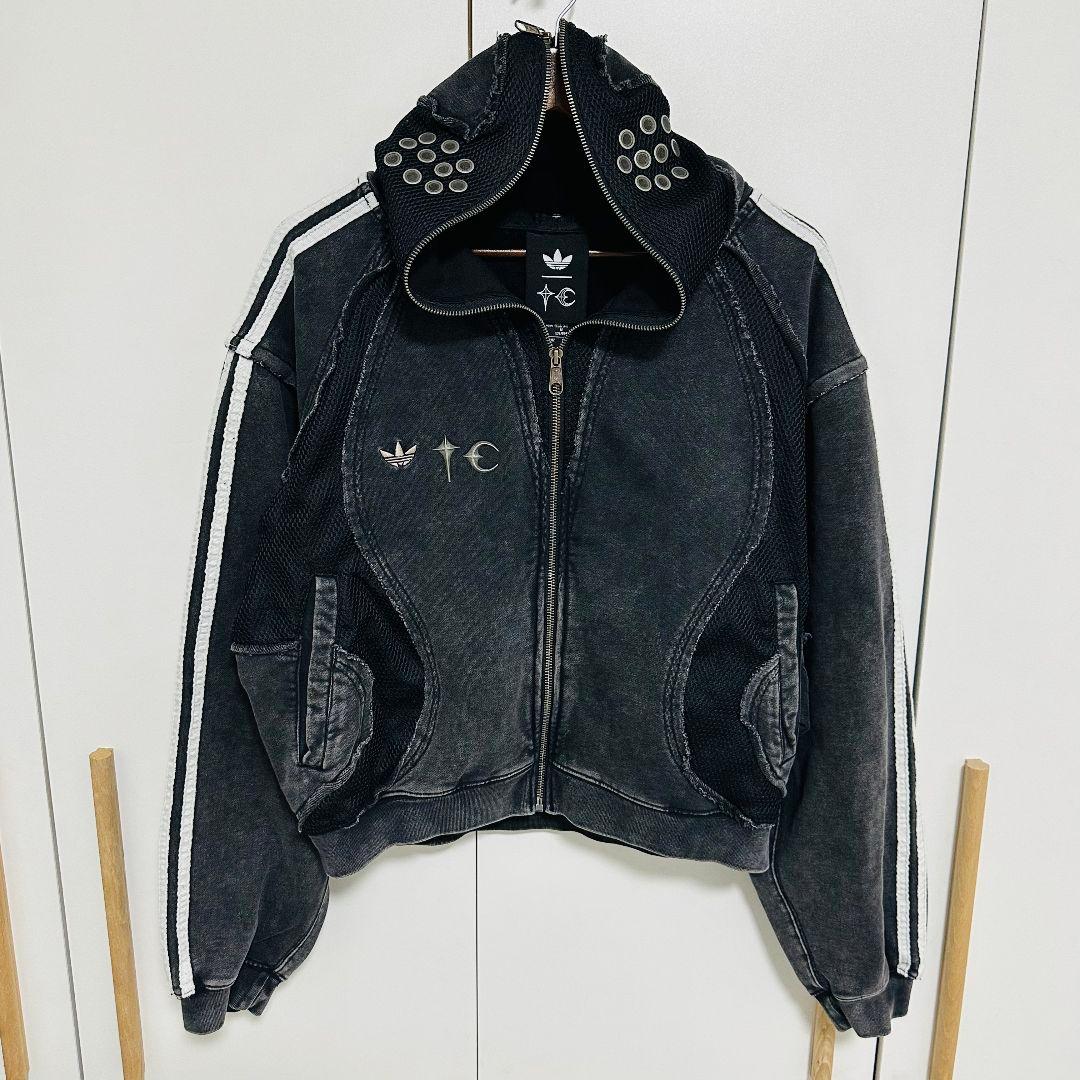 Thug club × adidas zipup パーカー ブラック