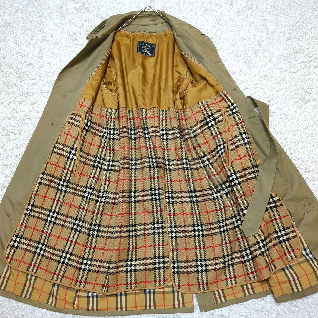 【美品】バーバリー☆マキシ丈　ライナー　ベルト付　ノバチェック　トレンチコート