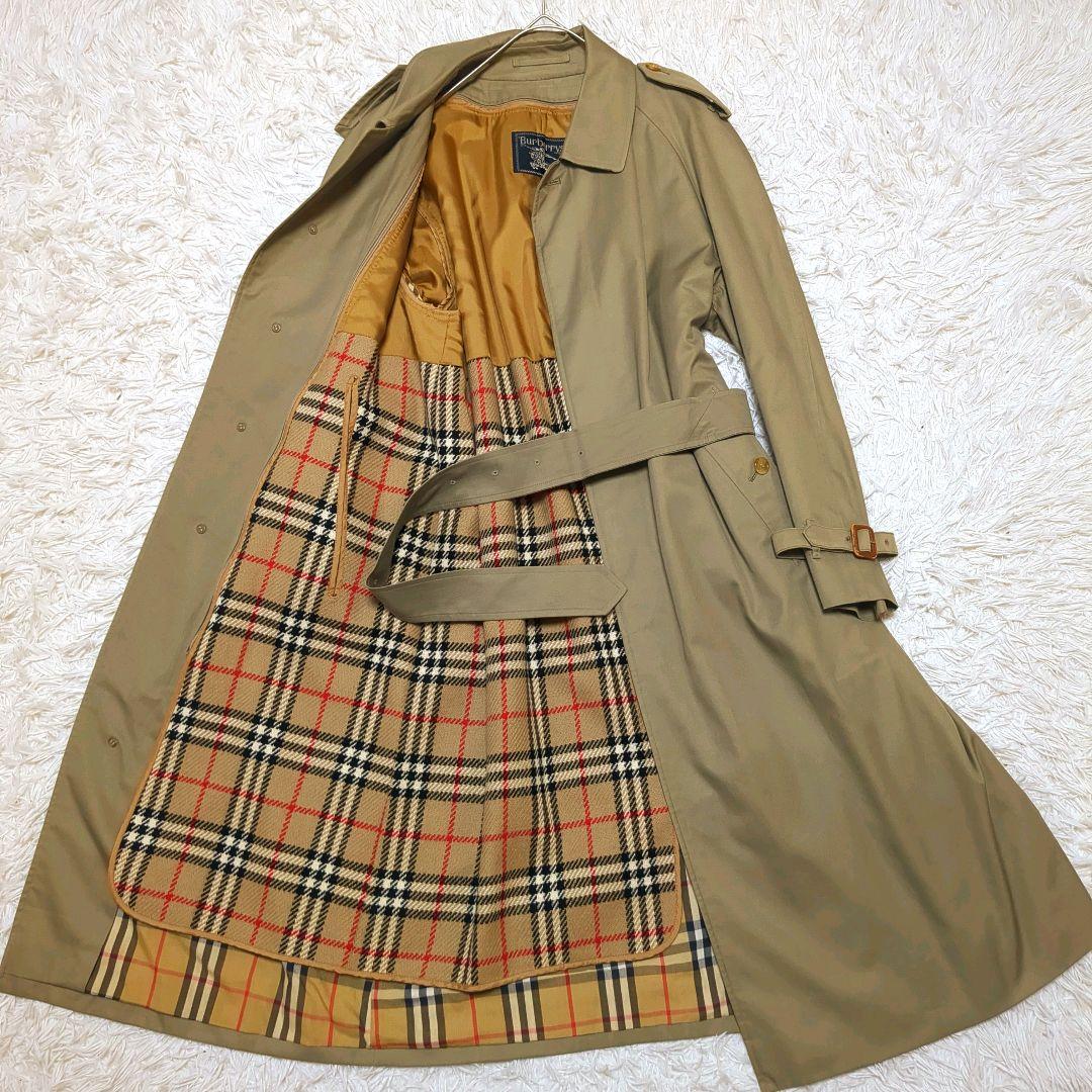 【美品】バーバリー☆マキシ丈　ライナー　ベルト付　ノバチェック　トレンチコート