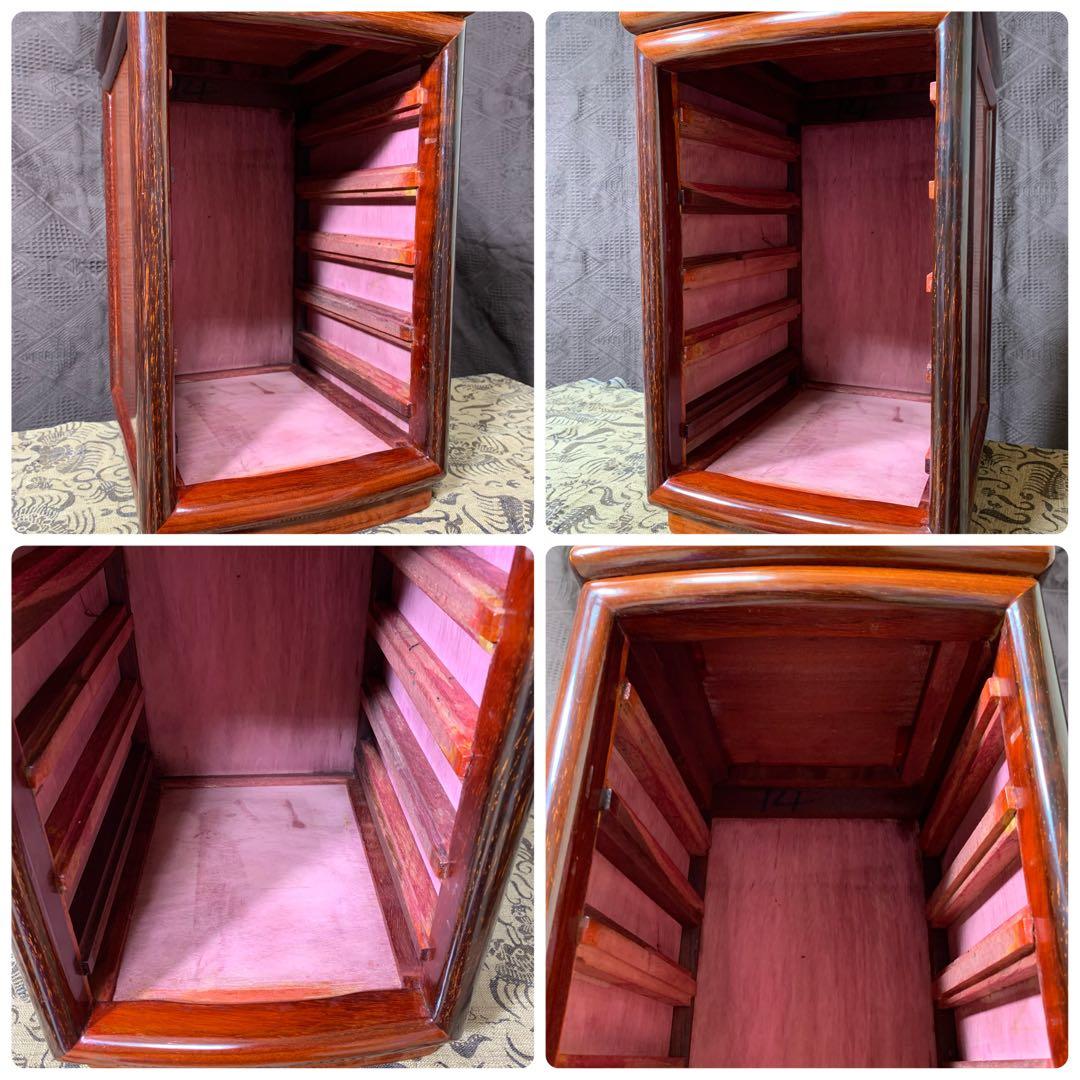 【極美品】螺鈿家具 螺鈿細工 唐木 花梨 引き出し 五段 チェスト 無垢材