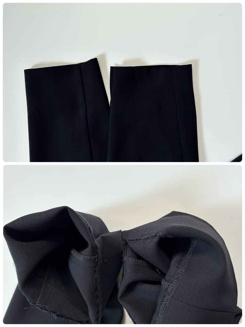 極美品♡23区　ノーカラージャケット　テーパードパンツスーツ　紺　大きいサイズ