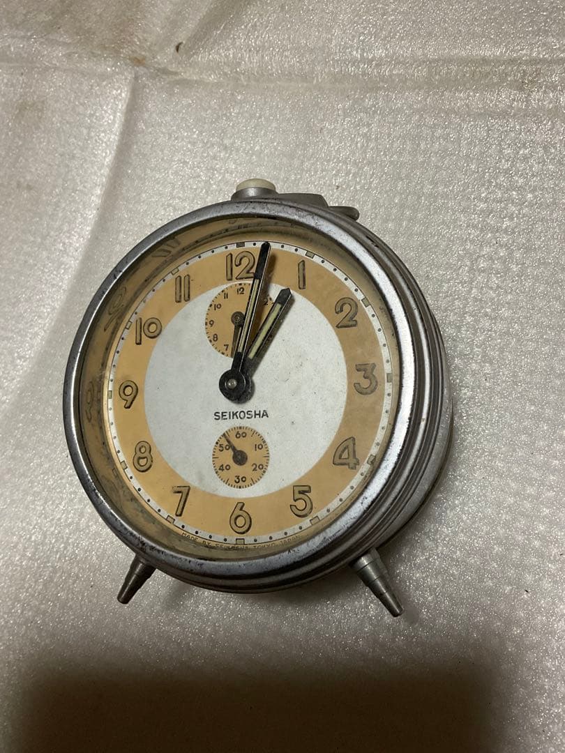 SEIKOSHA／アラーム付き置き時計。【汚れが御座います】。