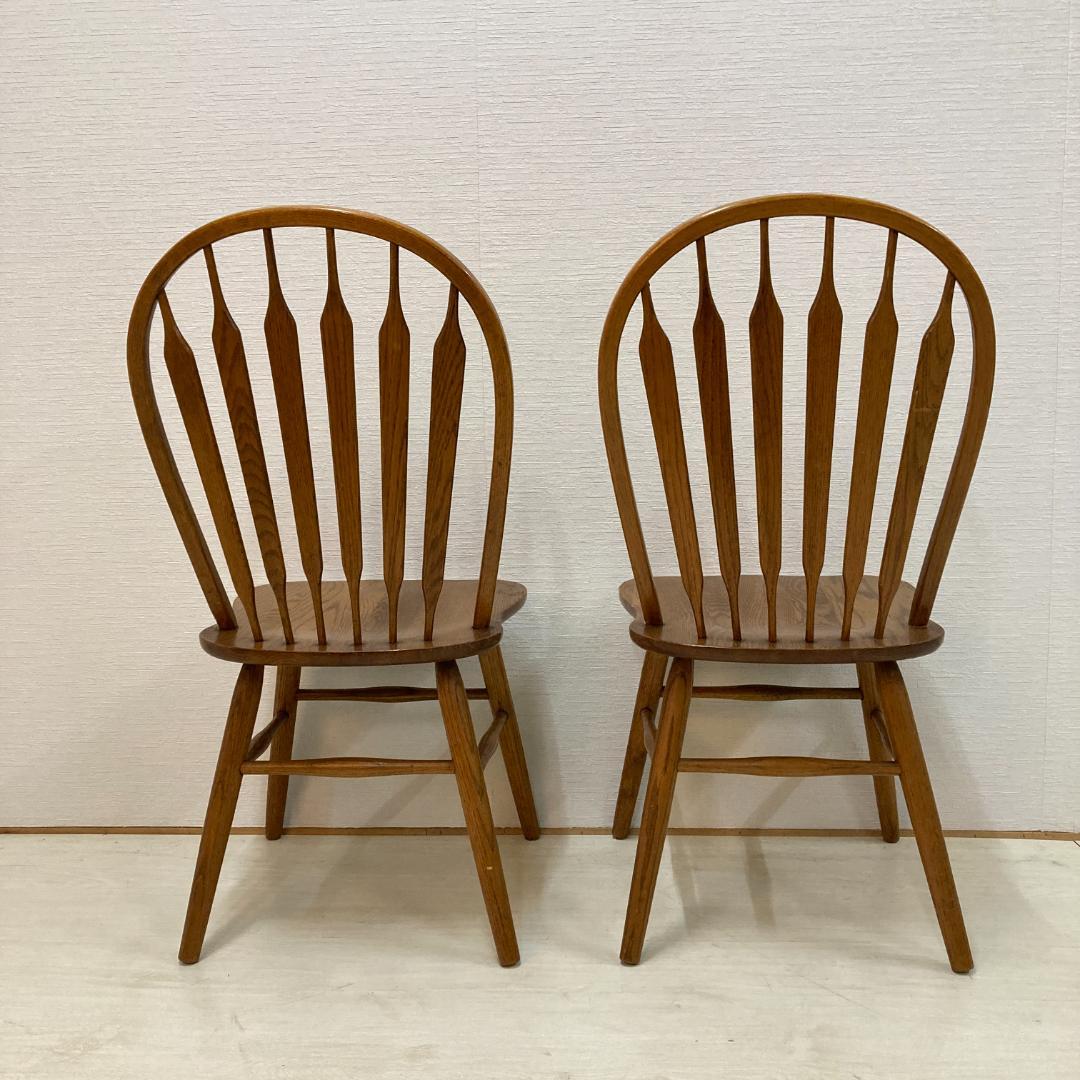 Shin Lee シンリー ダイニングチェア ウィンザー　オーク材　２脚セットB