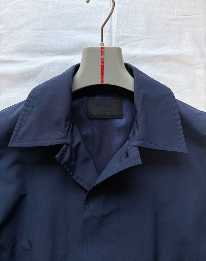 ジャケット・アウター prada nylon trench coat (46) navy