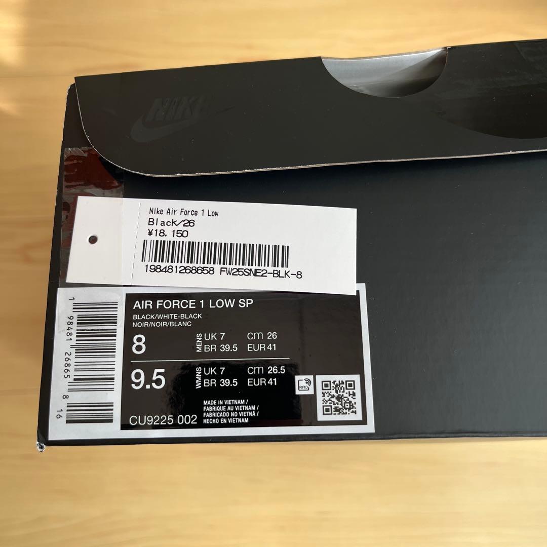 靴 Supreme Nike Air Force 1 Low Black 26.0