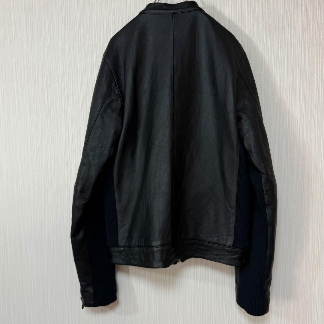 美品 glamb グラム 羊革 ヴィンテージ シングルライダースジャケット