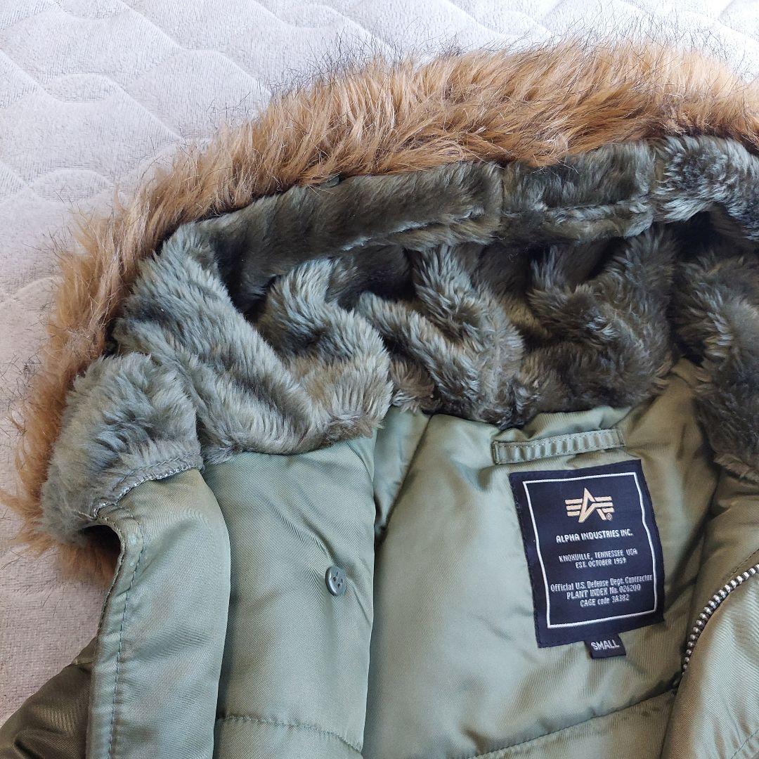 【極美品】ALPHA INDUSTRIES N3B モッズコート S ファー付き