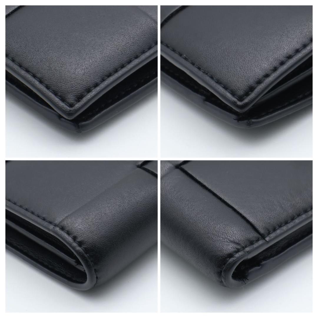 【極美品】BOTTEGA VENETA 二つ折り財布　カセット　黒