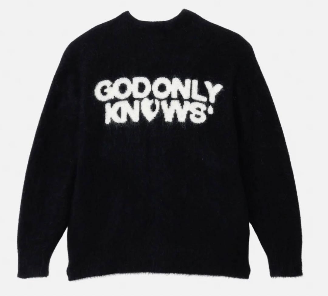 岩田剛典GOK BACK LOGO MOHAIR CARDIGAN BLACK