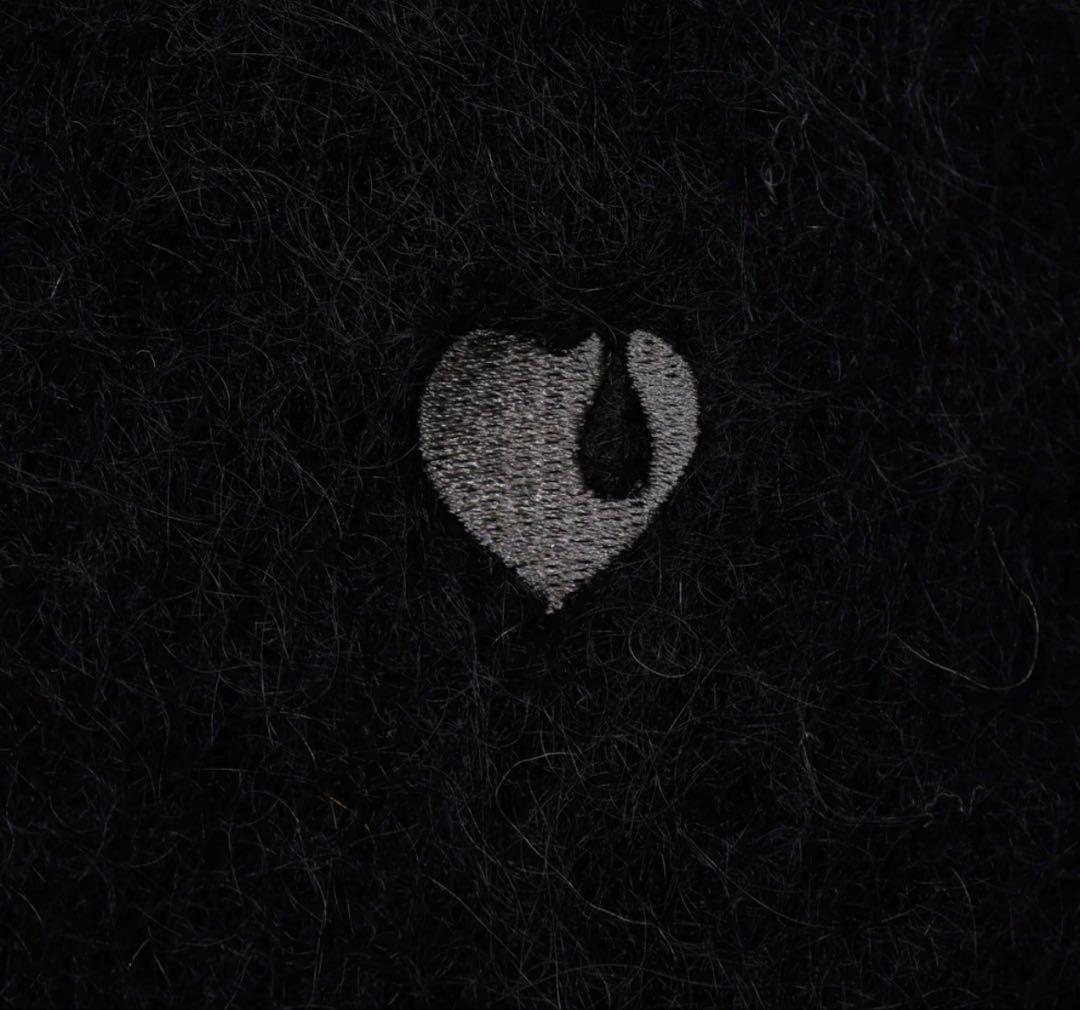 岩田剛典GOK BACK LOGO MOHAIR CARDIGAN BLACK