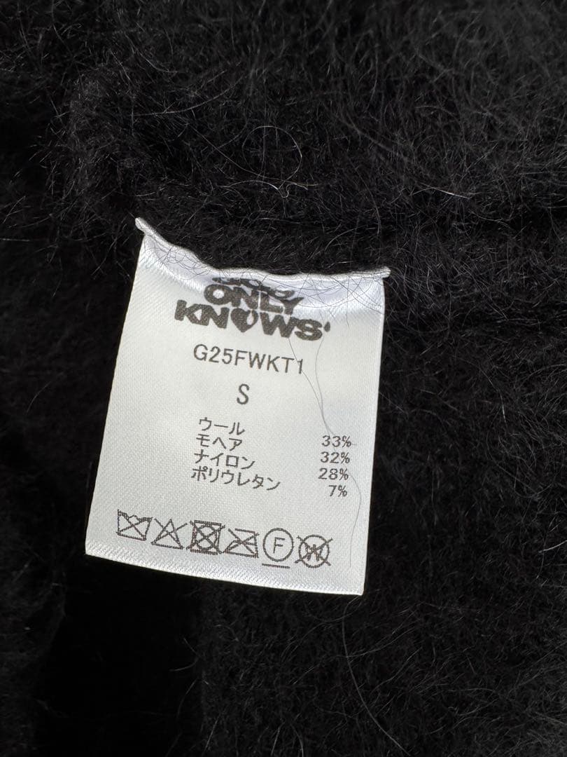 岩田剛典GOK BACK LOGO MOHAIR CARDIGAN BLACK