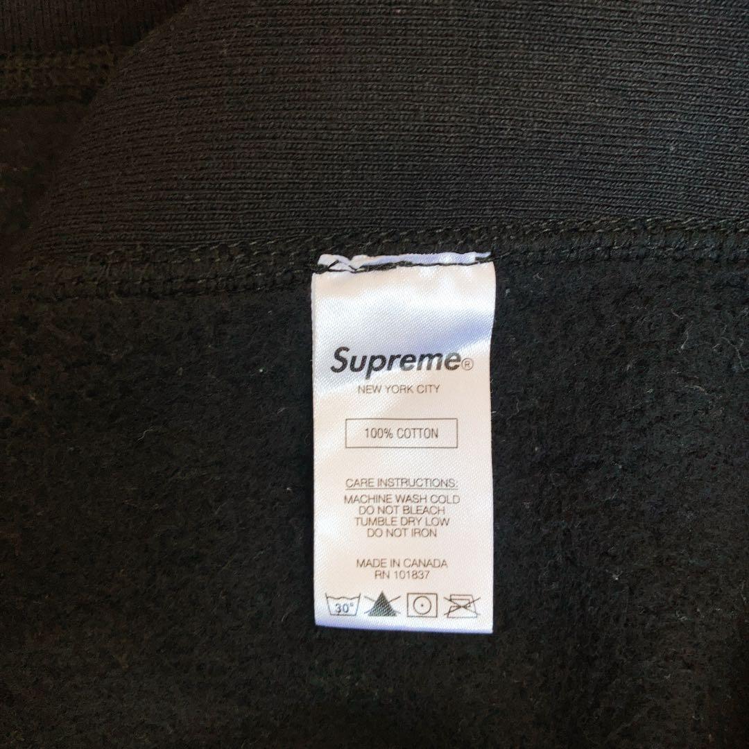 SUPREME シュプリーム パーカー デカロゴ M ブラック 0500