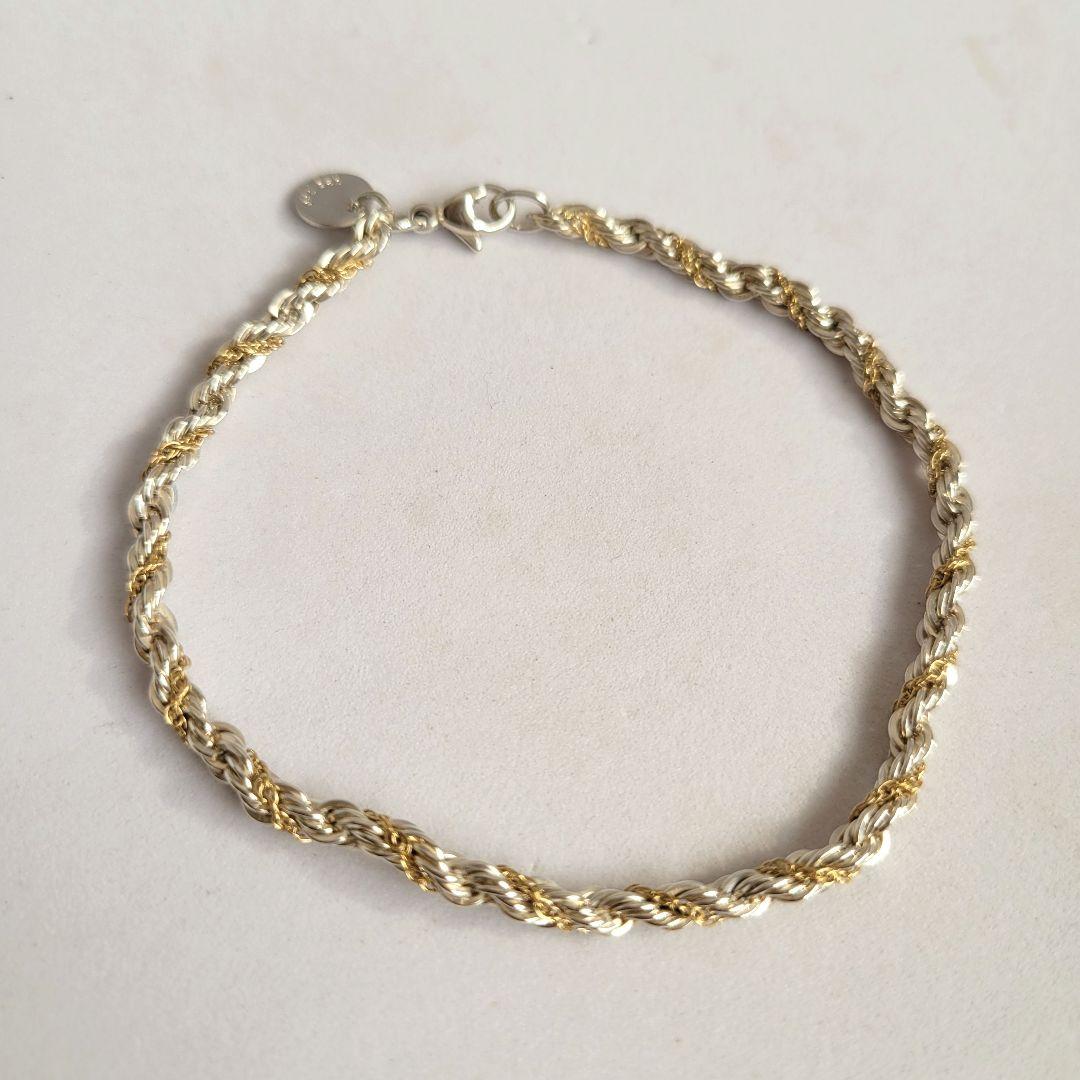 極美品✨️ ティファニー ツイスト ロープチェーン ブレスレット 925 750