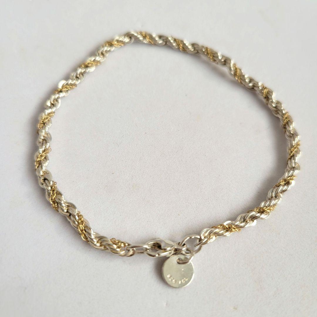 極美品✨️ ティファニー ツイスト ロープチェーン ブレスレット 925 750