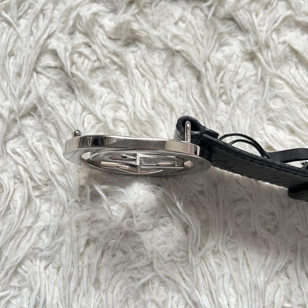 美品　GUCCI シマ GGバックル レザー ベルト 95/38 114984