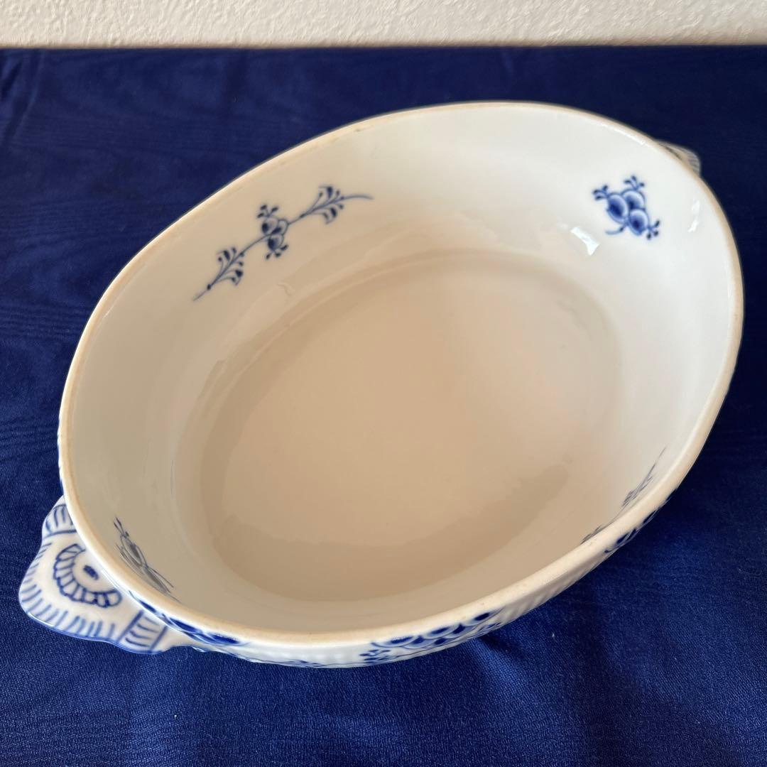 ロイヤルコペンハーゲン⭐︎ブルーブルーテッドハーフレース蓋付きスープチューリーン
