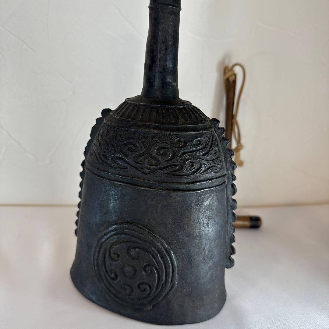 吊鐘　古銅 釣鐘 金属 工芸品　骨董　古道具　青銅器
