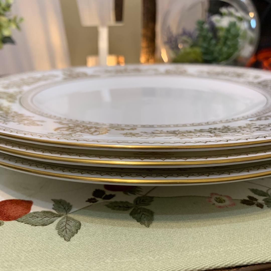 希少　ウェッジウッド ゴールド　コロンビア　27cmディナープレート　3枚