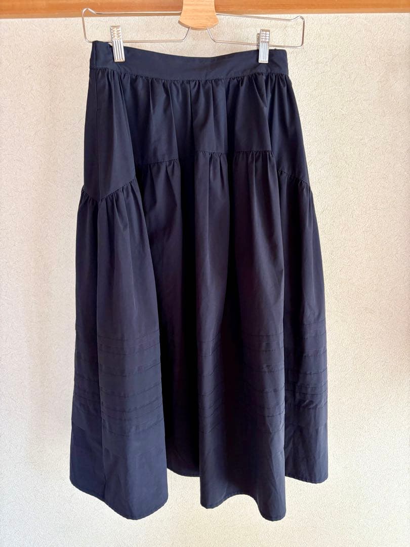 eldo エルド　ピンタックロングスカート ブラック　ネイビー　フリー