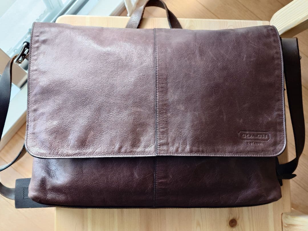 Coach コーチ レザー ビジネスメッセンジャーバッグ