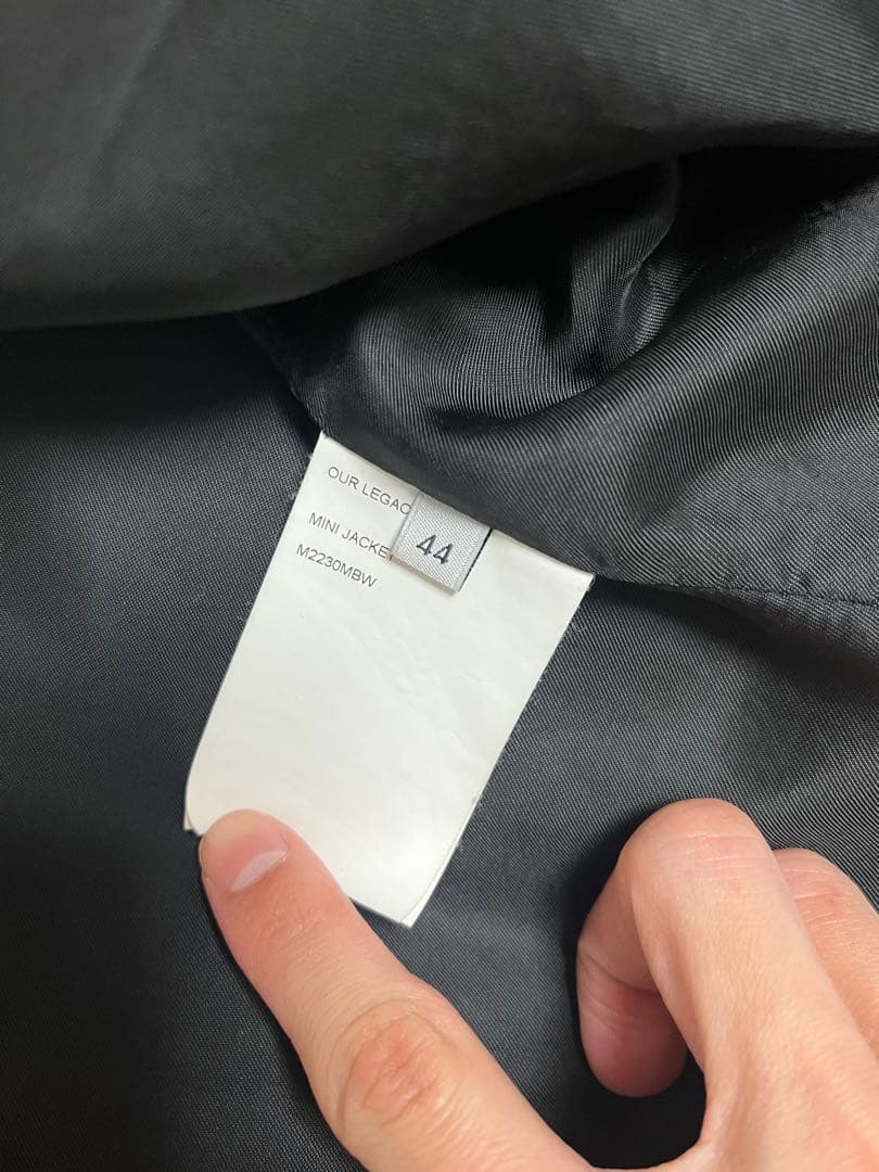 ジャケット・アウター OUR LEGACY Mini Jacket - Black, Size 44