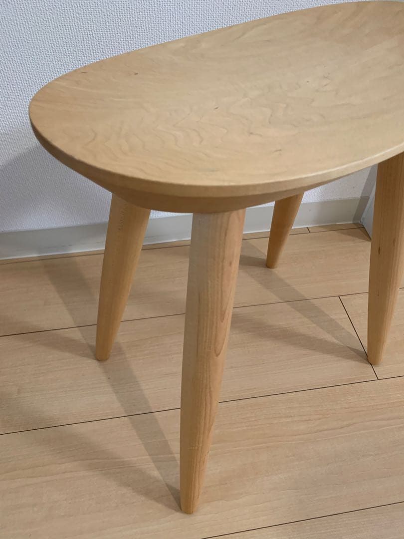 旭川家具　MUKU工房　コサイン　エントランススツール　メープル材