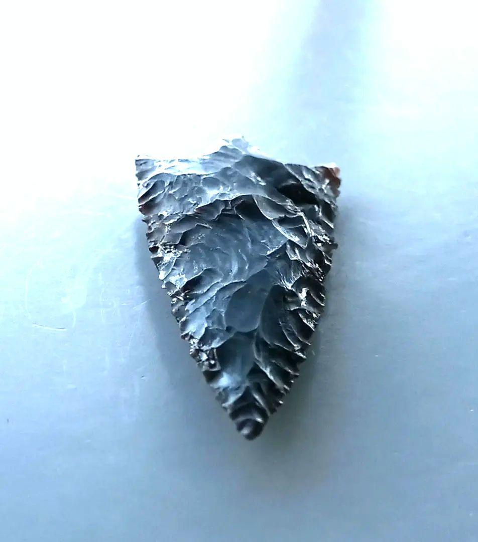 ❑ 憧れの赤メノウ モスアゲート 旧石器 372  ❒ 尖頭器 石器 模写