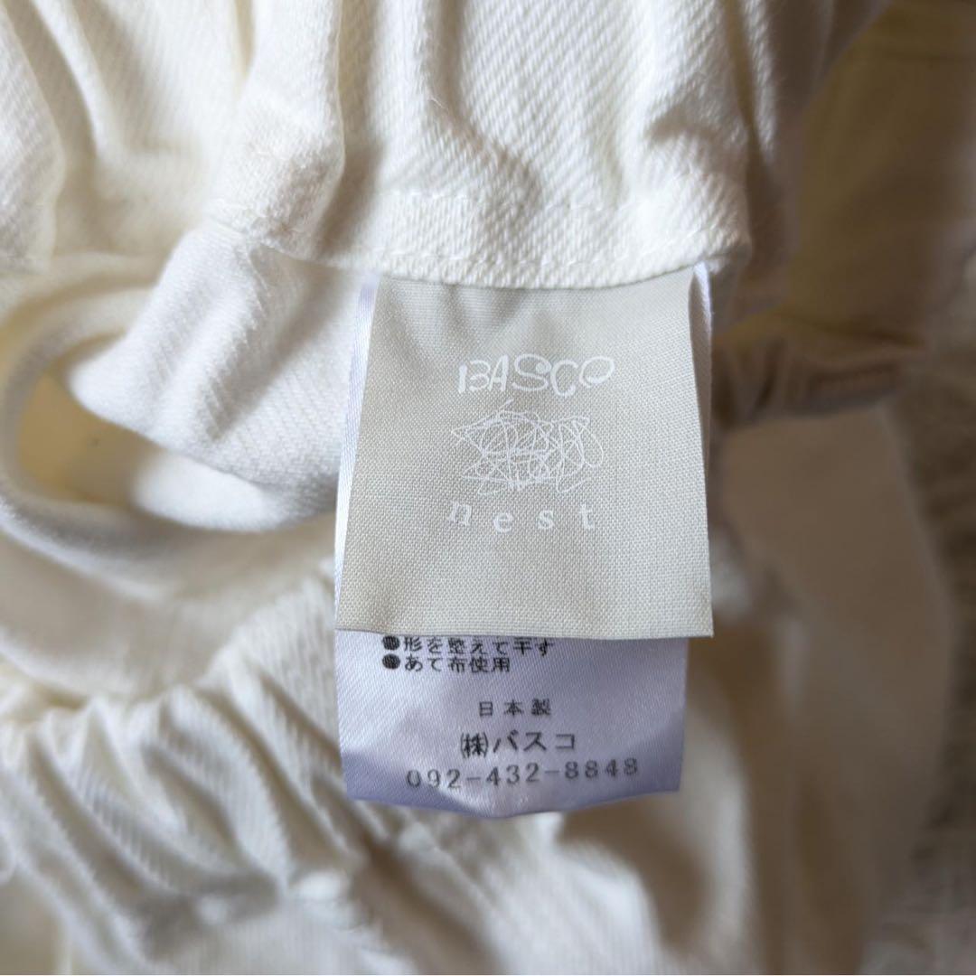 BASCO nest/バスコ　マオパンツ　ホワイトデニムパンツ　Free