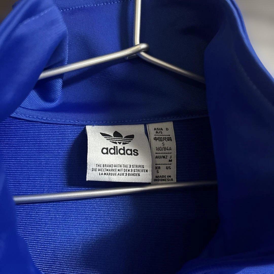 adidas ジップアップジャケット M 青