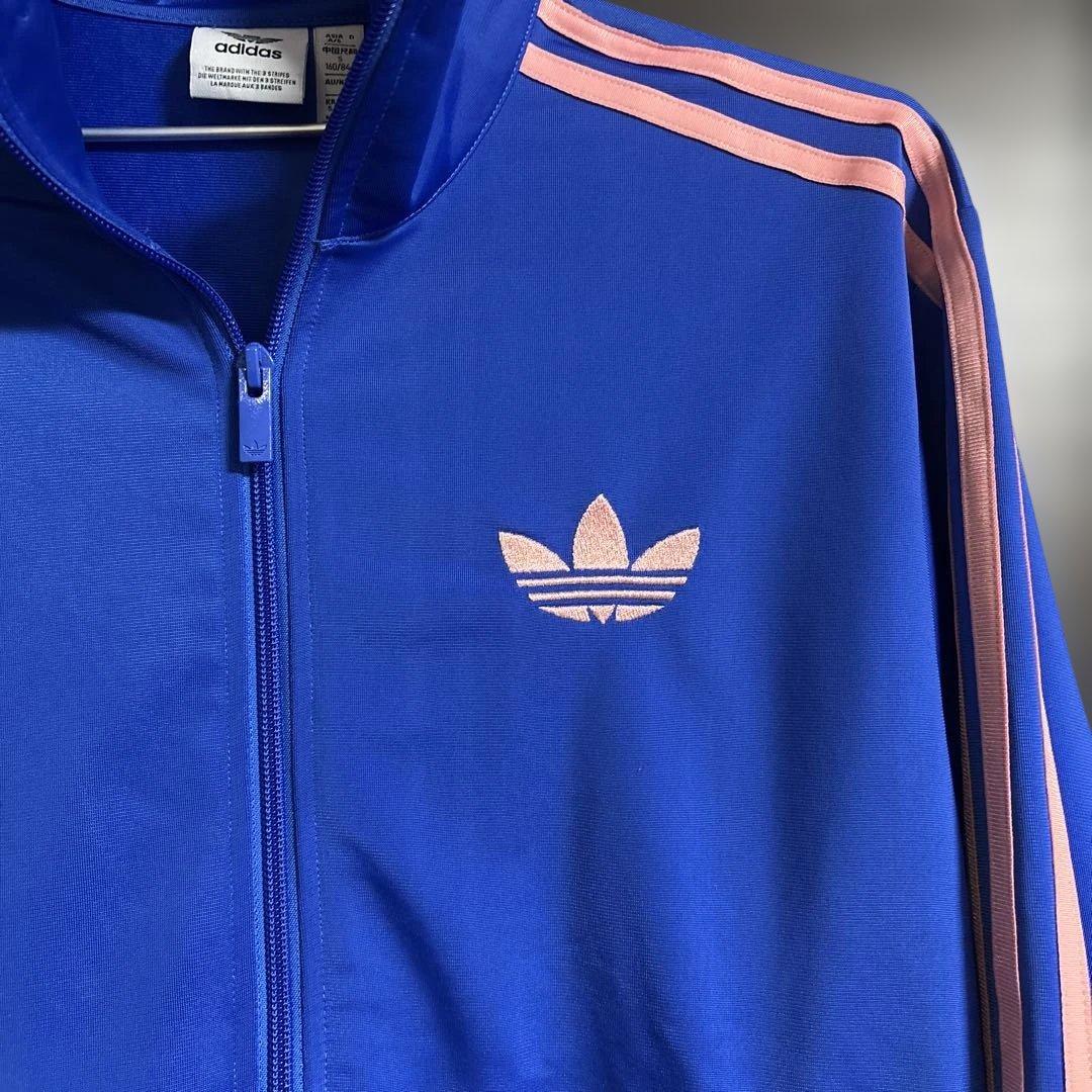 adidas ジップアップジャケット M 青
