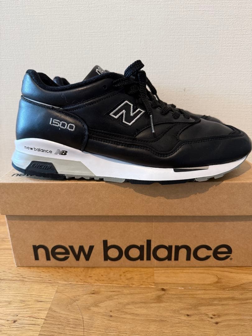 限定完売☆New Balance M1500BK ブラック オールレザー US9