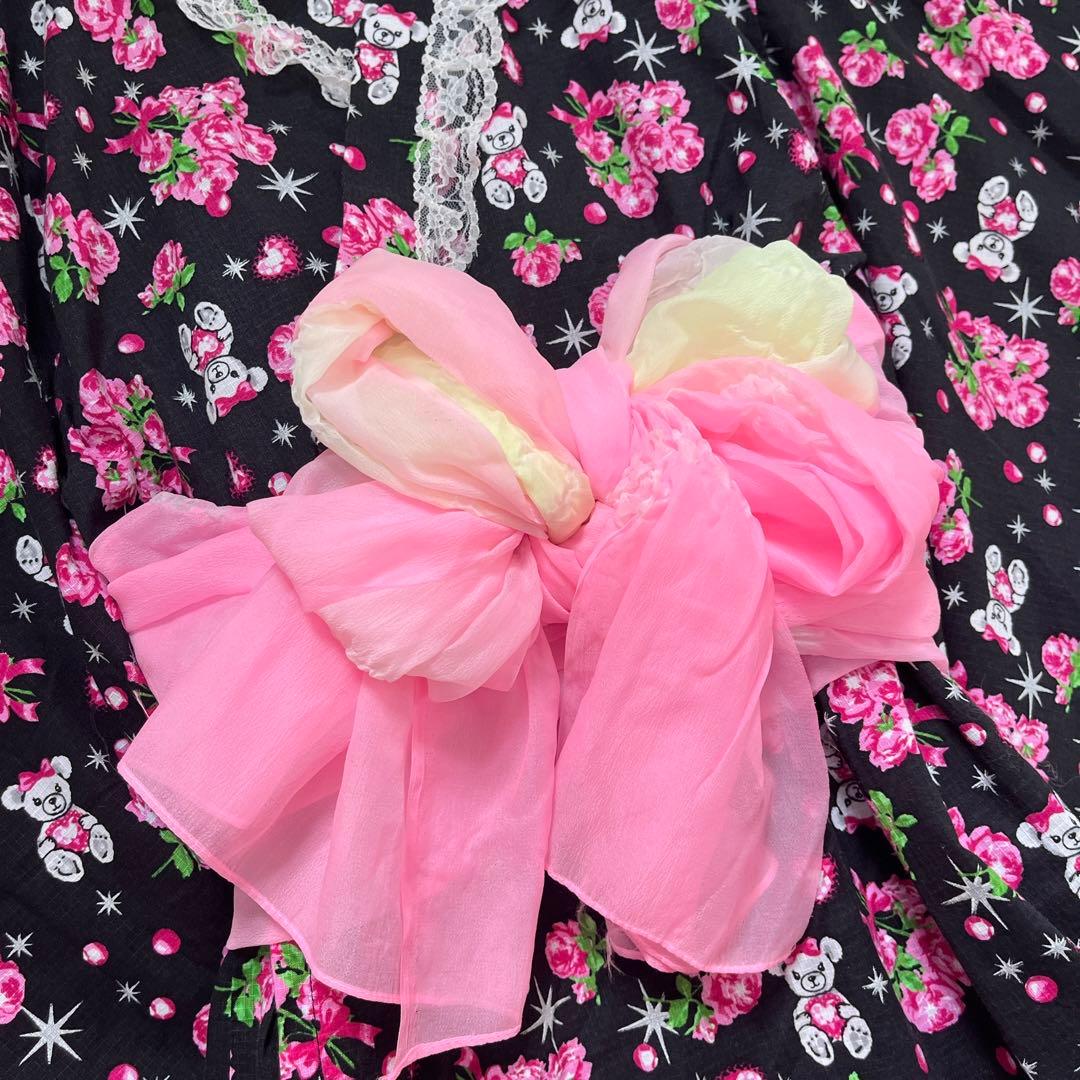 ま*や様 美品♡浴衣ドレス 薔薇柄 地雷系 平成姫ギャル160cm 和ロリY2K