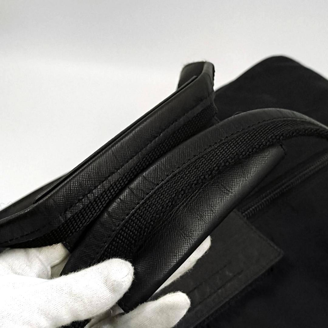 希少✨プラダ 保存袋　南京錠鍵付き　2way ボストンバッグ 三角ロゴ 革 黒