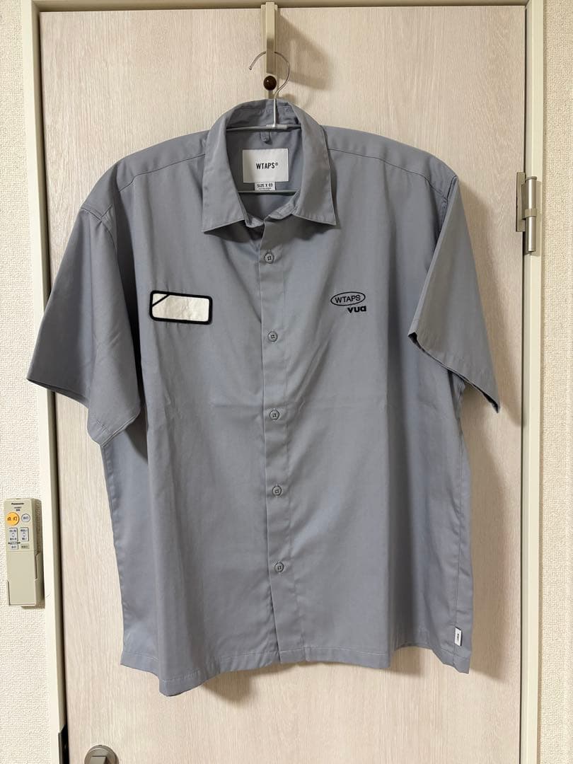 WTAPS ブルー 半袖ワークシャツ サイズ 03