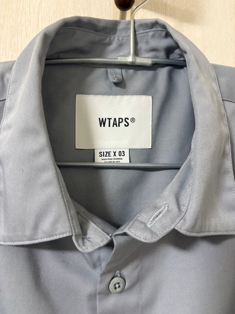 WTAPS ブルー 半袖ワークシャツ サイズ 03
