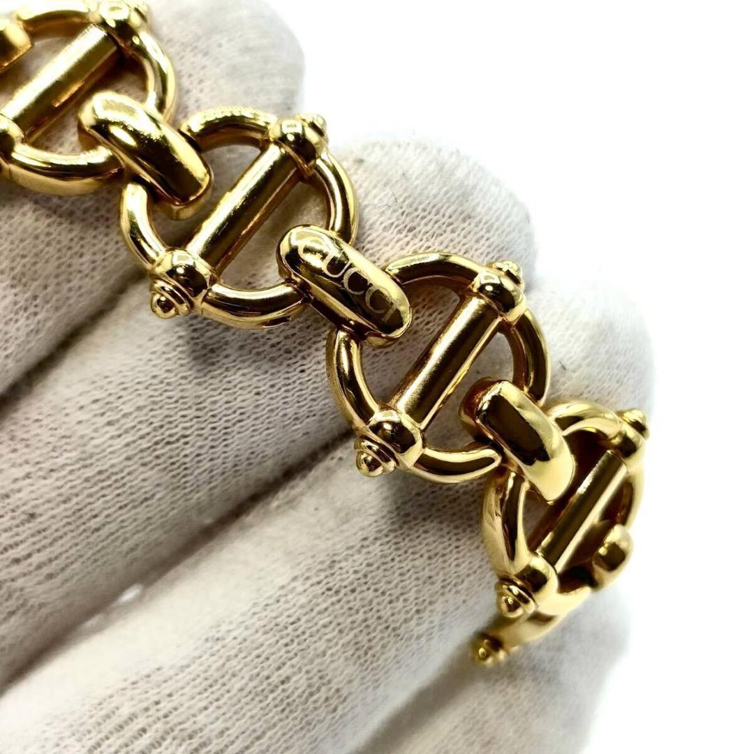 箱付稼働品 GUCCI 6400L クォーツ ゴールド レディース ホースビット