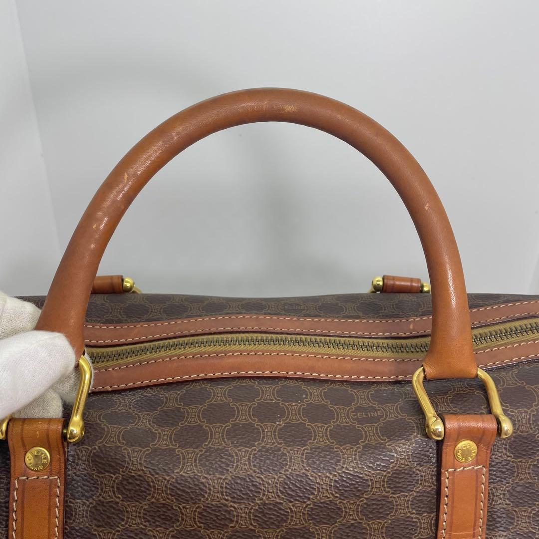 【美品】セリーヌ CELINE ボストンバッグ マカダム柄 PVC 30㎝