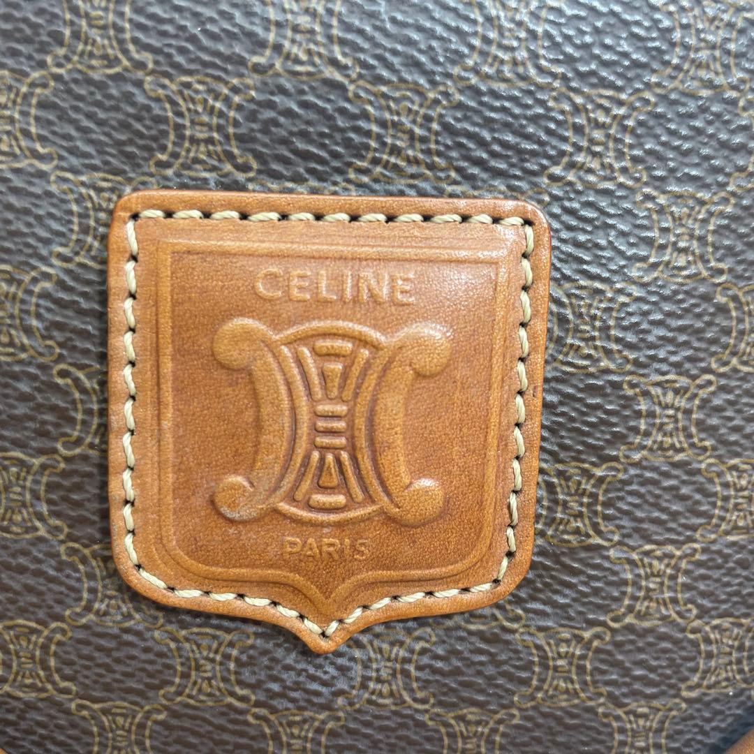 【美品】セリーヌ CELINE ボストンバッグ マカダム柄 PVC 30㎝