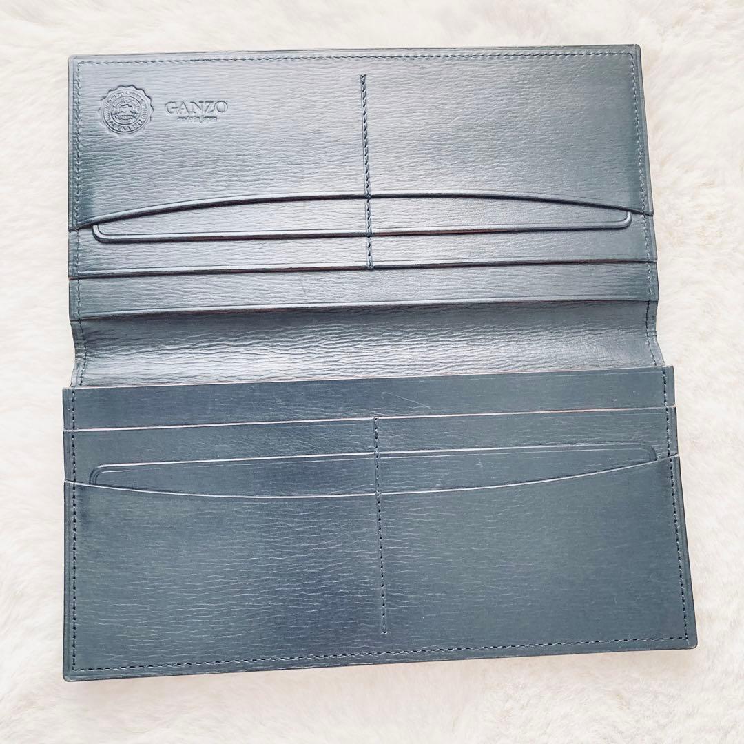 【良品】　GANZO ガンゾ　長財布　レザー　折財布　ブラック