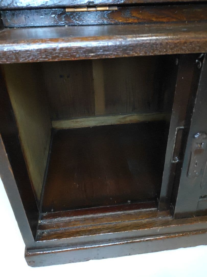 簿記机 レトロモダン 和製ライティングビューロー 収納デスク キャビネット