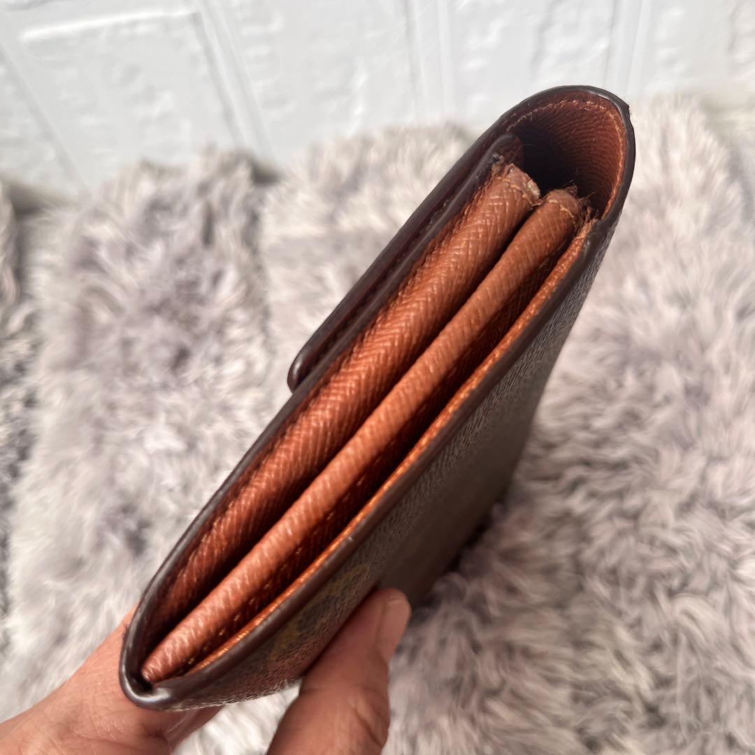 ルイヴィトン　長財布　モノグラム　ポルトモネクレディ　ブラウン　メンズ