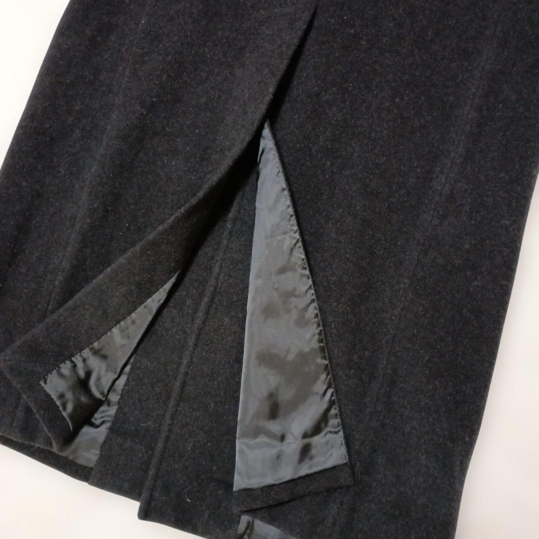 ARTIGIANO アルティジャーノ カシミヤ混 マキシ丈 比翼 ロング コート