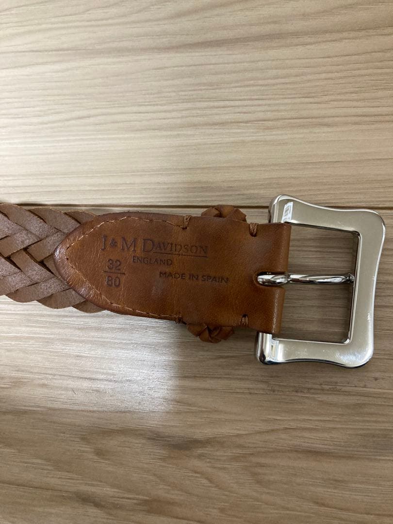 J&M davidson メッシュベルト 32/80 ブラウン 太さ30mm
