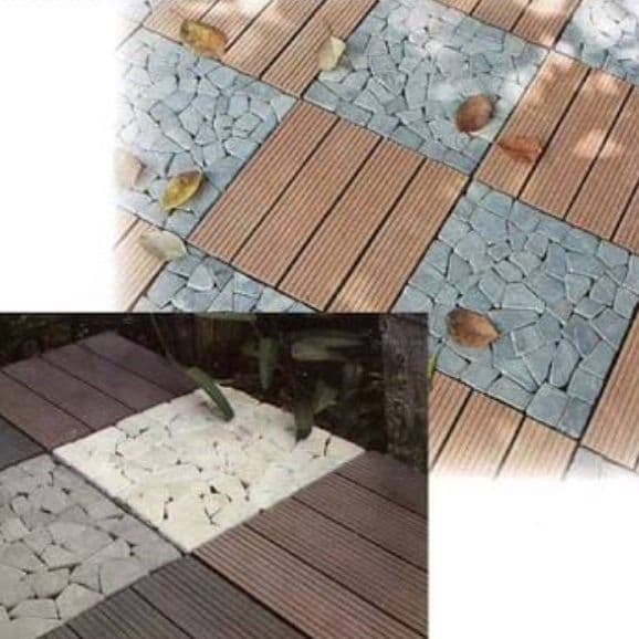 オシャレ　ストーン　タイル　ベランダタイル