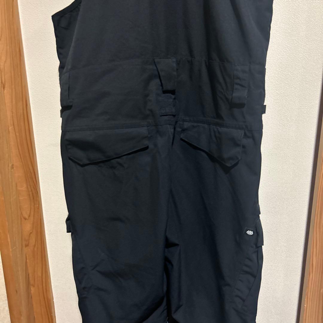 686 スノーボードウェア　ビブパンツ　サイズＬ ブラック　メンズ