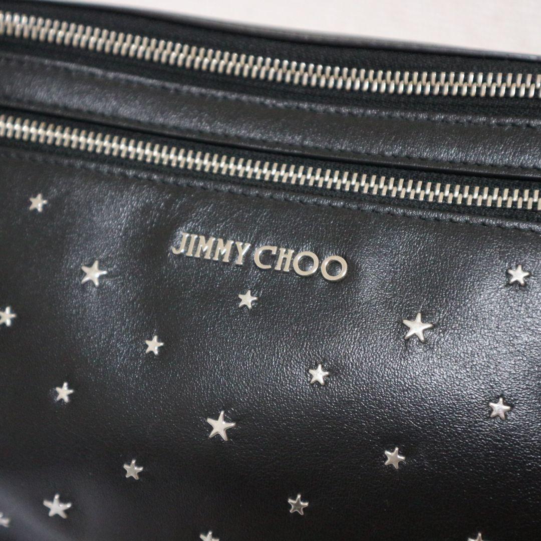 【美品】JIMMY CHOO ジミーチュウ ブラック レザー ボディバッグ