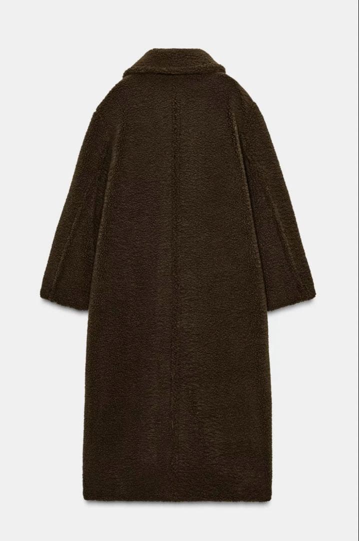 ZARA ザラ　ボア生地コート　ダークブラウン　新品、未使用